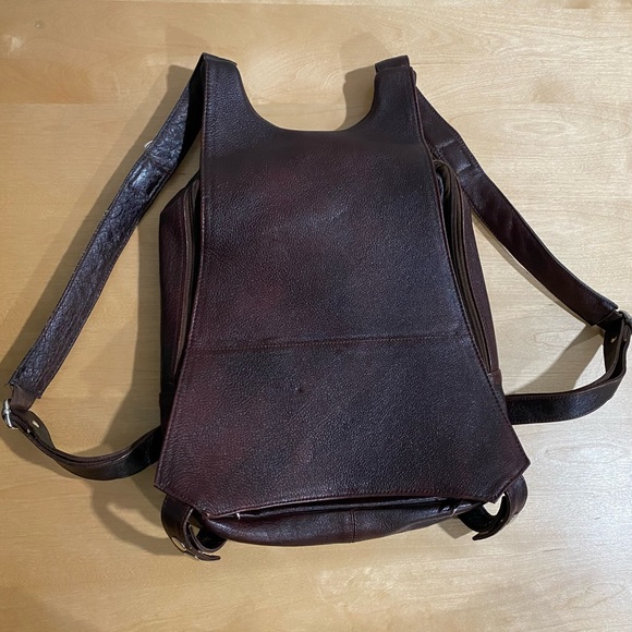 no brand Handbags - Faux Leather Travel Backpack Brown